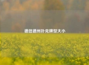 德信德州扑克牌型大小