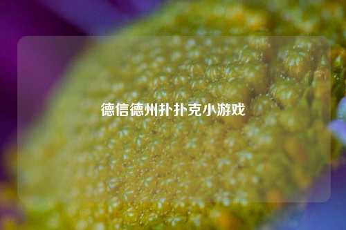 德信德州扑扑克小游戏