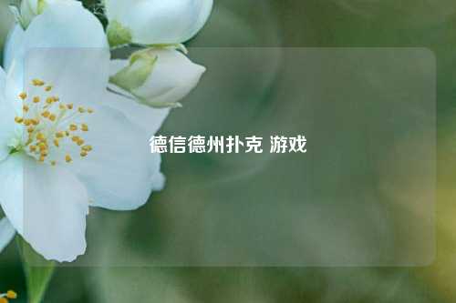 德信德州扑克 游戏