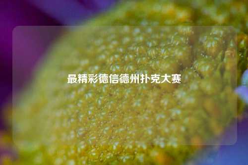 最精彩德信德州扑克大赛